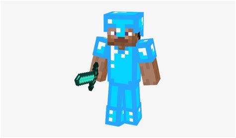 We png image provide users.png extension photos for free. Diamant Steve - Steve Minecraft With Diamond Sword And ...