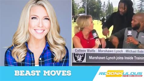 Beast Move Marshawn Lynch Ask Colleen Wolfe Out Onair