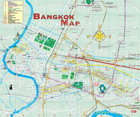 Gratis Bangkok Stadtplan Mit Sehenswürdigkeiten Zum Download