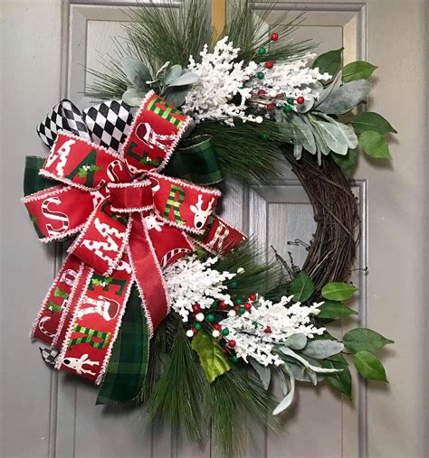 Front Door Wreath Christmas Wreath By Libowdesigns On