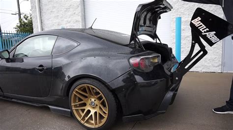 Battle Aero Scion Frs Subaru Brz Chassis Mount Wing Trunk Access Youtube