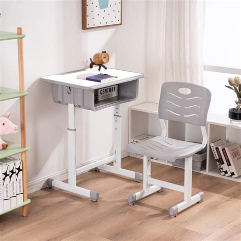 Shop for student computer desk chairs online at target. Zimtown Student Desk and Chair Set for Girls - Height ...