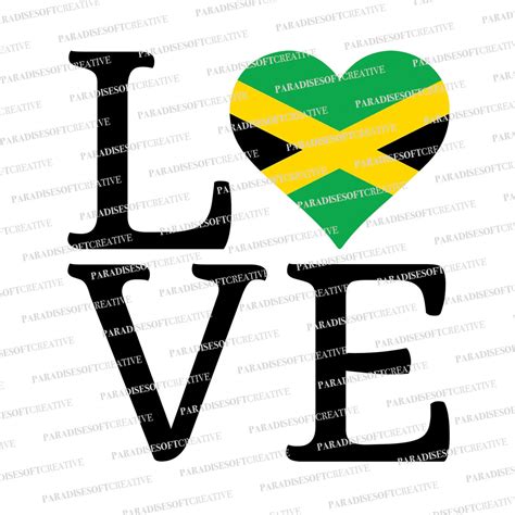 Love Jamaica Svg Jamaica Flag Svg Jamaican Flag Jamaica Etsy