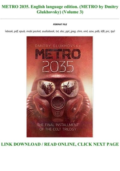 Read Metro 2035 English Language Edition Metro By Dmitry