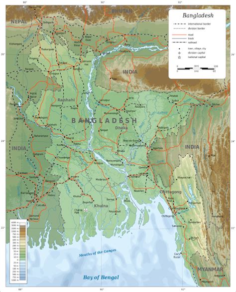 Maps Of Bangladesh Topographic Map Bangladesh