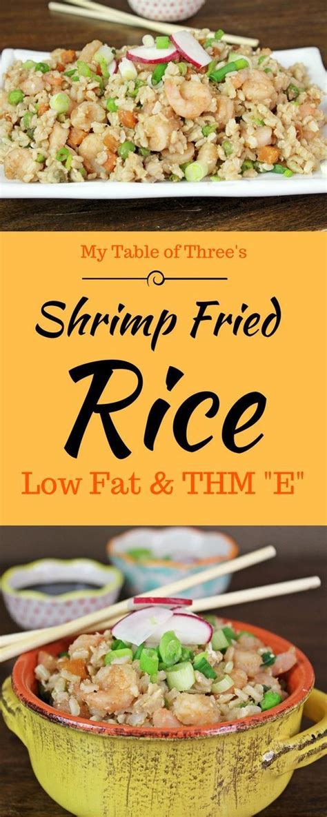 Common foods to lower cholesterol levels are almonds, soybean, flaxseed, onion, avocado, psyllium husk, virgin coconut oil, coriander seeds, fenugreek, garlic, turmeric etc. Low Fat Shrimp Fried Rice is a quick and easy dinner. Low Fat and THM "E" | Low fat dinner, Trim ...