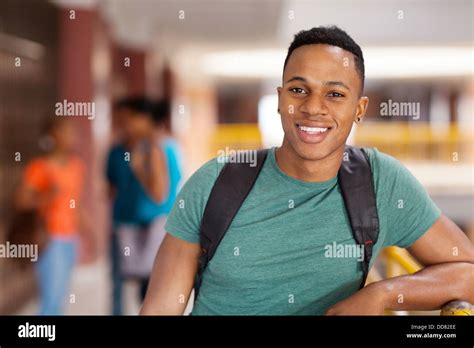 Handsome Male African American College Student Stock Photo Alamy