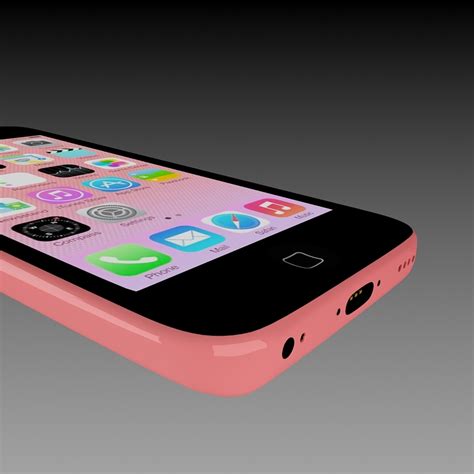 Apple Iphone 5c Red 3d Max