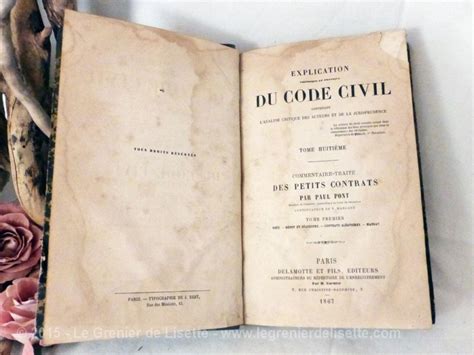 Jurisprudence Code Civil de 1867 – Tome 8 | Le Grenier de Lisette