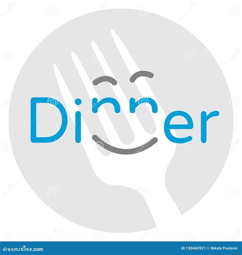 Dinner Logo Candle And Fork Symbol Candlelight Dinner Concept