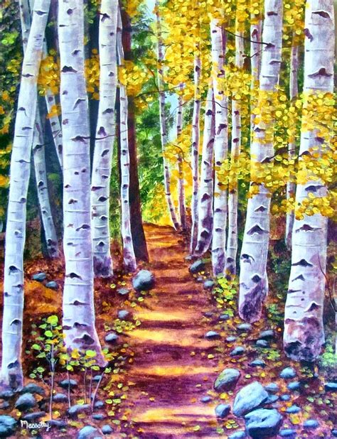 Thomas Creek Trail Painting By Lonnie Massotty Pixels