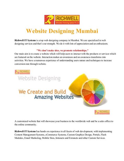 Website Designing Mumbai India Web Designers In India Richwell It