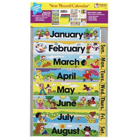 Yearly Calendar Set Bulletin Board