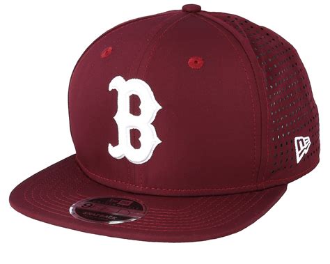 Boston Red Sox Feather Perf 9fifty Burgundy Snapback New Era Caps