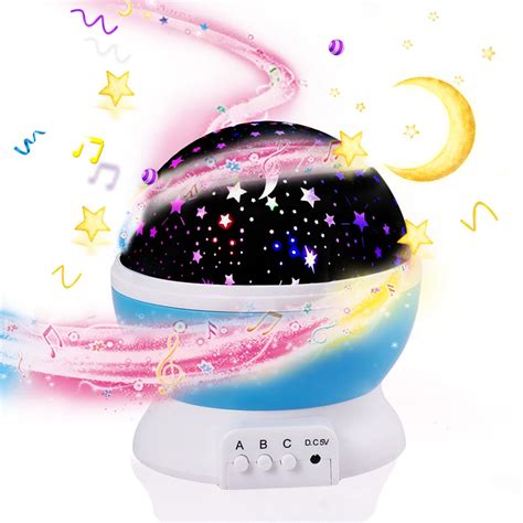 Rechargeable Romantic Rotating Star Moon Sky Rotation Night Projector