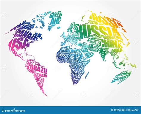 World Map In Typography Stock Photography 87773414