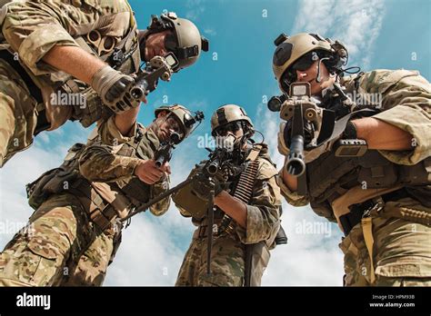 Us Army Rangers With Weapons Stock Photo Alamy