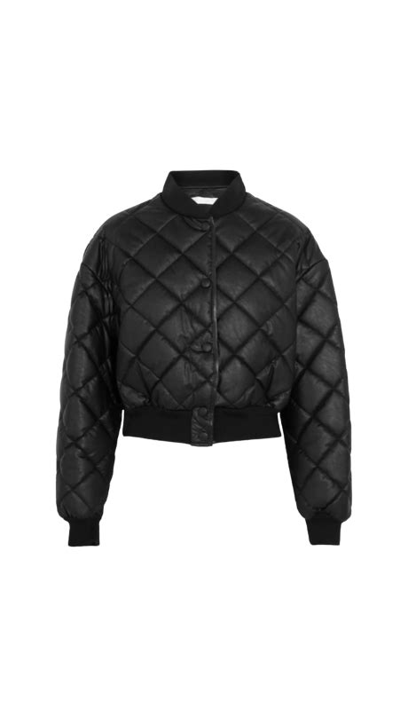 Sheree Whitfields Black Quilted Bomber Jacket