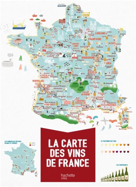 La région propose aussi quelques produits à base de gamay qui sont frais et agréables à boire, mais qui n'offrent pas la complexité des vins précédents. La carte des vins de France | Hachette Pratique