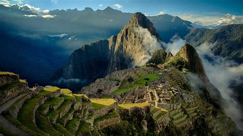 Nature Landscape Mountain Sunrise Mist Machu Picchu