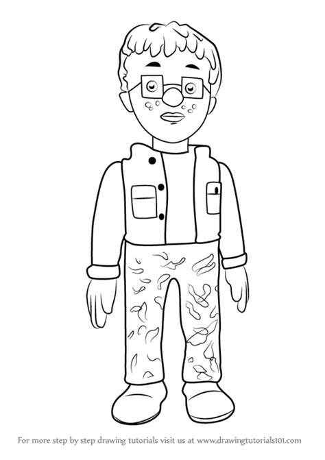 This coloring page can be used as an effective learning tool. Learn How to Draw Norman Price from Fireman Sam (Fireman ...