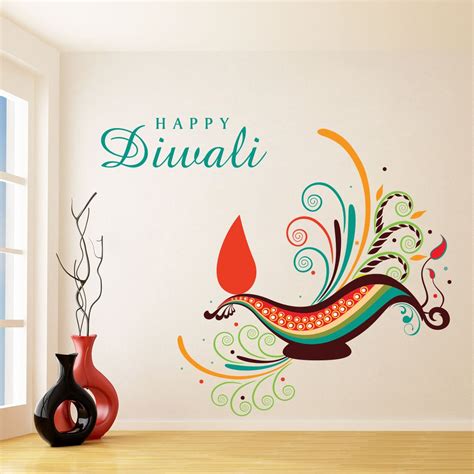 Buy Decor Kafe Home Decor Happy Diwali Wall Sticker Wall Sticker For