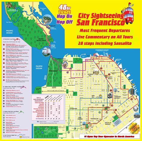 San Francisco Map Of Attractions US States Map