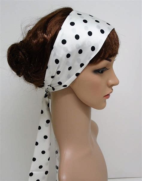 Women Hair Scarf Long Headscarf Classic Head Accessory Satin Headband Self Tie Head Scarf