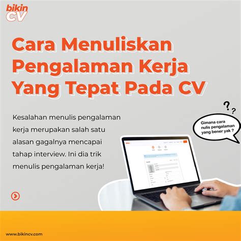 Cara Menuliskan Pengalaman Kerja Yang Tepat Pada CV Blog BikinCV