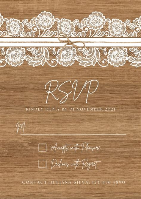 Page 6 Free Custom Rustic Wedding Invitation Templates Canva