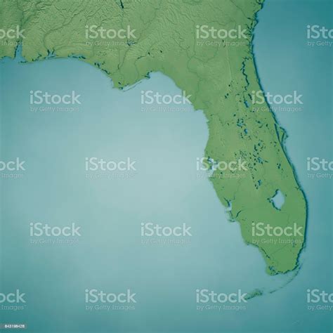 Florida State Usa 3d Render Topographic Map Stock Photo Download