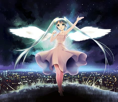 Hatsune Miku Pretty Adorable Wing Sweet Nice Twin Tail Anime