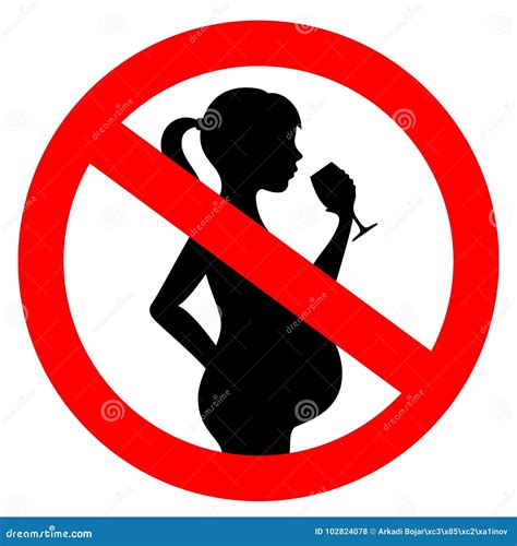 No Alcohol During Pregnancy Vector Sign Stock Vector Illustration Of