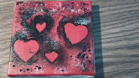Diy Valentines Day T Idea Easy Painting With Hearts On Mini