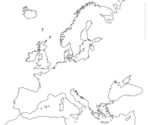 Free Printable Maps Of Europe