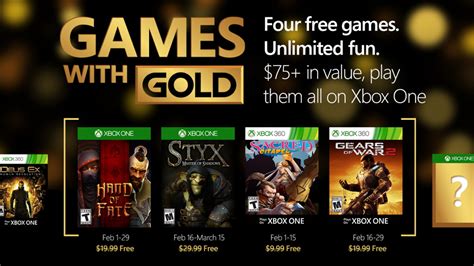 Microsoft Reveals Xbox Games With Gold For February 2016 Pureinfotech