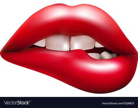Biting Lip SVG Vector Lip Biting Design SVG Red LIp Biting Lips Clip Art Lips SVG Red Lips