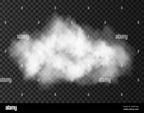 White Smoke Explosion Isolated On Transparent Background Steam Cloud
