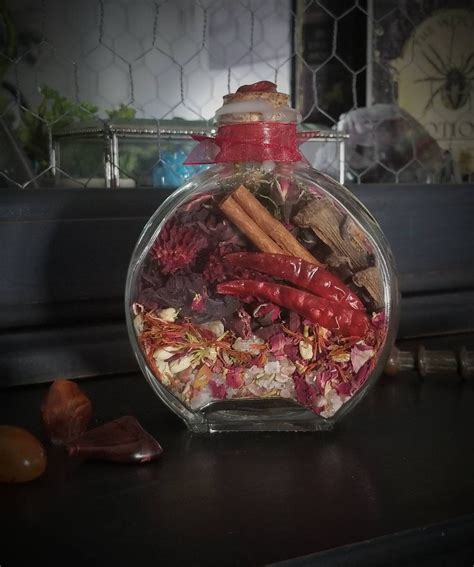 Red Hot Passion Witch Bottle Sex Spell Herbal Blessing Etsy