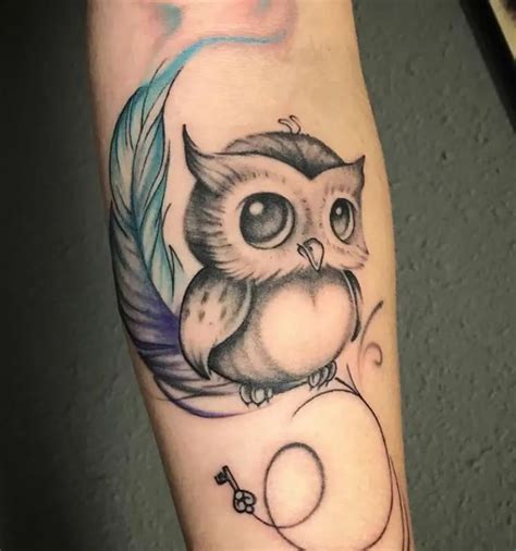 15 Best Owl Feather Tattoo Ideas And Designs Petpress Baby Owl