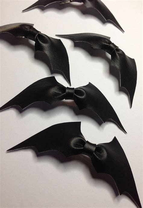 Leather Bat Bow Tie
