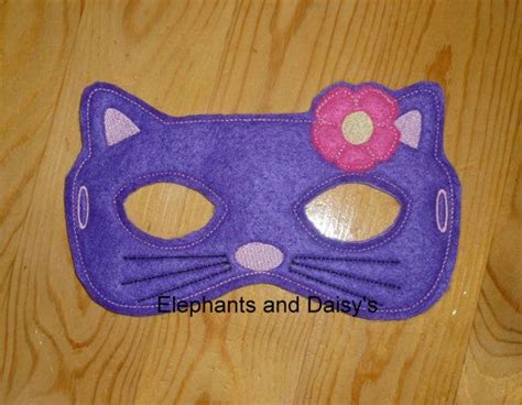 Cat Kitty Mask Design File 5x7 Etsy Uk Cat Mask Dog Embroidery