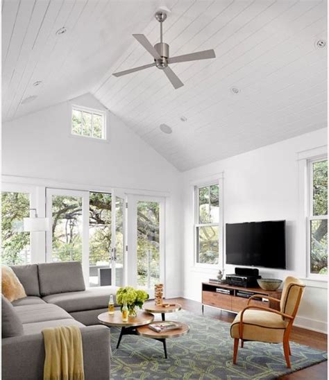 Ceiling fan hanging under the roof. Stay Cool: Modern Ceiling Fans | Living room ceiling fan ...