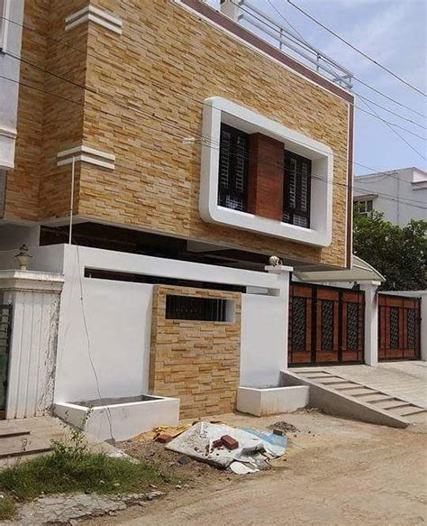 Stone Tiles Front Elevation Front Wall Tiles Design In Indian House