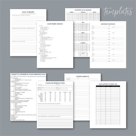 Free Printable Custody Documentation Binder Printable Templates By Nora