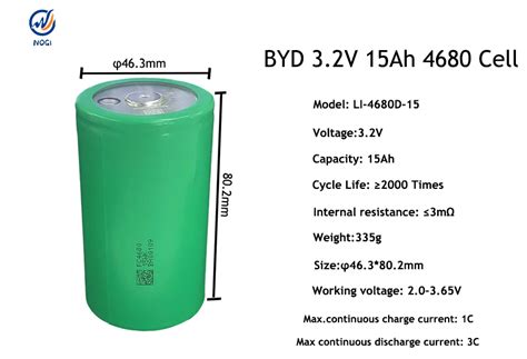 Byd Brand New 4680 Battery Cell 32v 15ah 15000mah Cylindrical Lifepo4