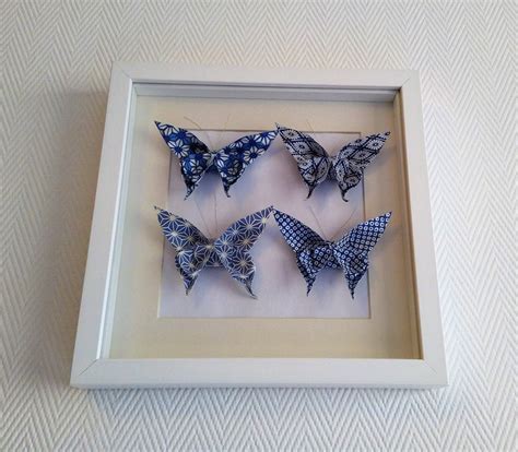 3d Origami Butterfly Frameorigami Wall Artpaper Butterflies Etsy
