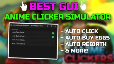 Anime Clicker Simulator Script Gui 🔥 Auto Click Auto Rebirth Auto Buy