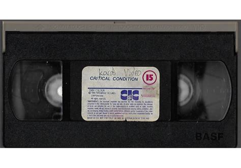 Critical Condition 1987 On Cic Video United Kingdom Betamax Vhs