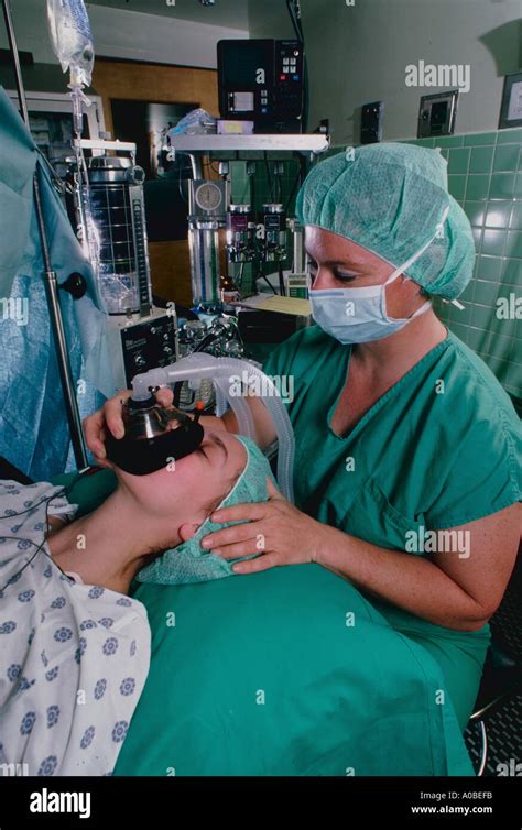 Female Anesthesiologist At Work In Operating Room In Florida Hospital Stock Photo Alamy